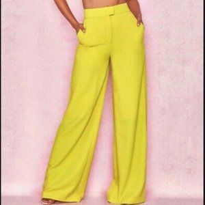 House of CB XS Yellow, Maite Wide-Leg High-Waist T
